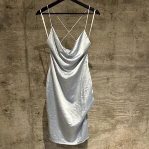 Superdown Size S Satib Blue mini cowl dress  new with tag